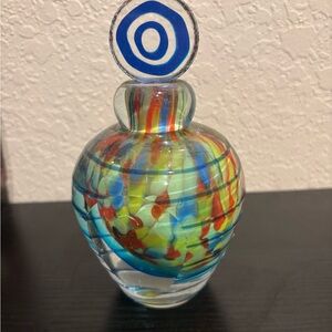Heavy Blown Glass Perfume Bottle